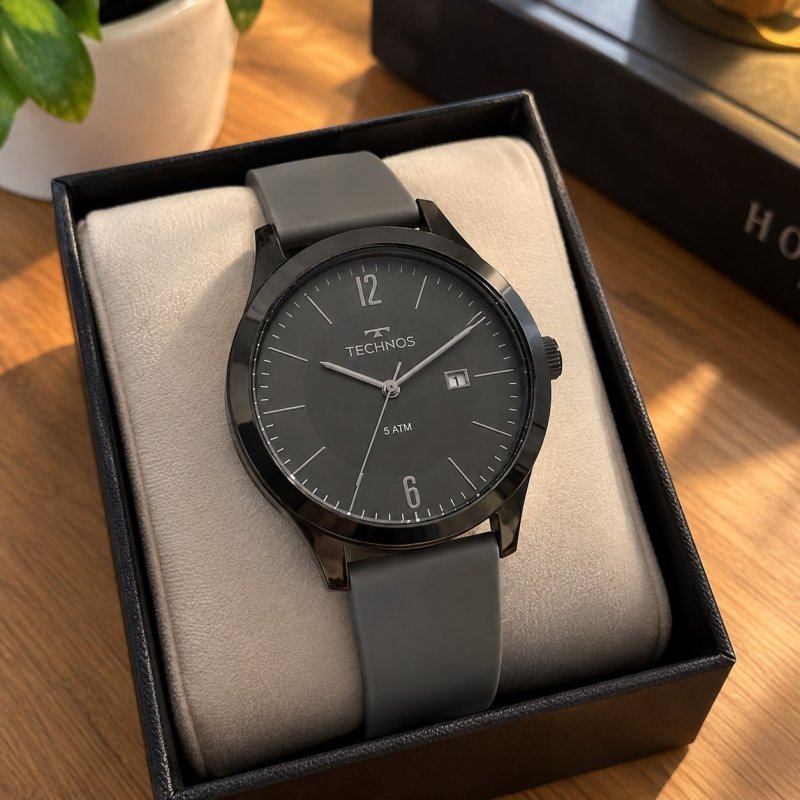 Relógio Masculino Technos Steel Cinza