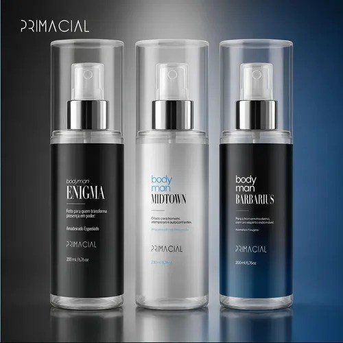 Kit Body Splash Masculino Barbarius + Enigma + Midtown 200ml