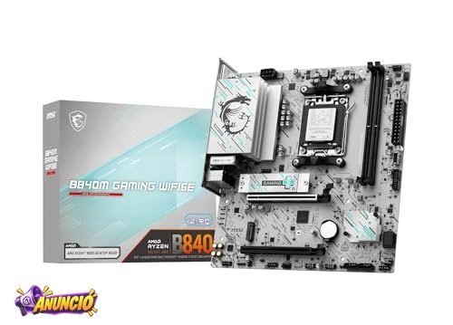 Placa Mãe MSI B840M GAMING WIFI6E (AM5/2xDDR5/HDMI/DisplayPort/M.2/USB 3.2)
