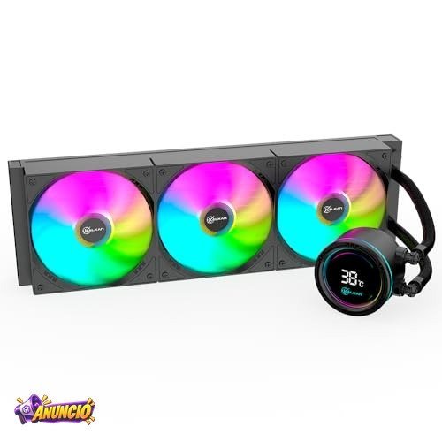 Water Cooler Kalkan Alpha 360mm com Display Integrado ARGB Preto Compatível Intel AMD KLK00048