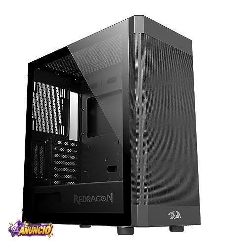 Gabinete Redragon AeroGlass Mid Tower Compatível ATX Micro-ATX Mini-ITX Preto CA-602B