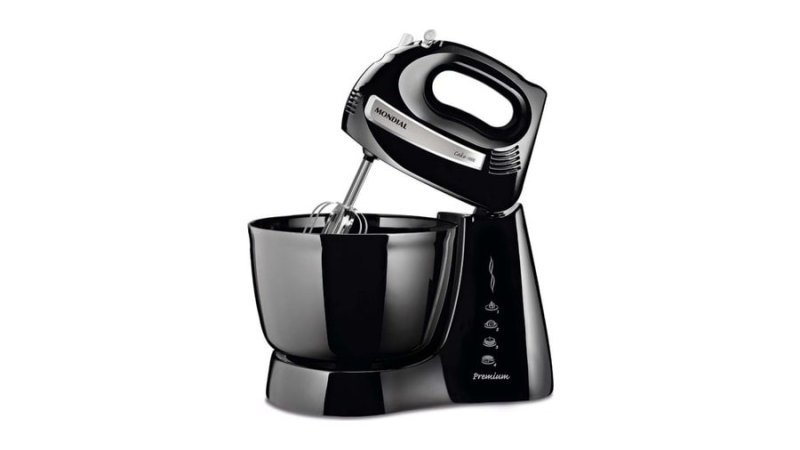 Mondial Batedeira Cake Premium, Preto, 500W