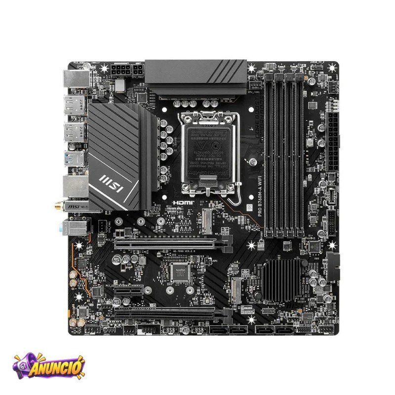 Placa Mae Msi Pro B760M A Wifi Intel Lga 1700 Micro Atx Ddr5 Wi Fi Prob760Mawifi