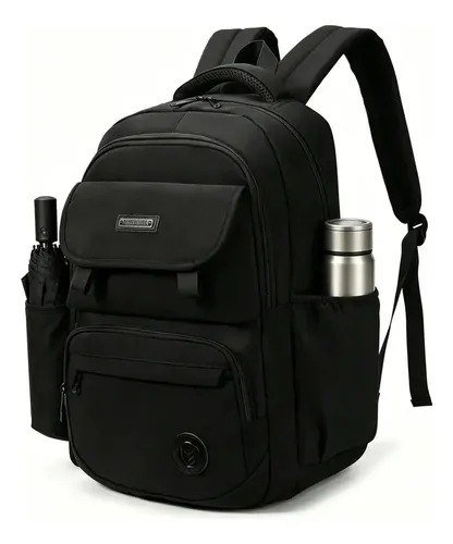 Mochila Reforçada E Impermeável Para Viagem Mochila Preto Liso