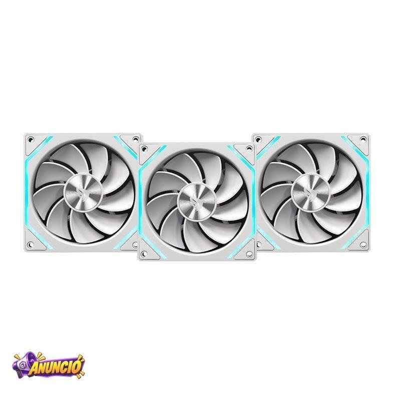 Kit Ventoinha Pichau Ventus NX Reverse, ARGB, 3x120mm, Branco, PCH-VTNXR3-WH01