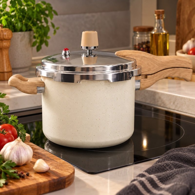 Panela De Pressão 4,4L Antiaderente Cerâmico Indução - Oikos