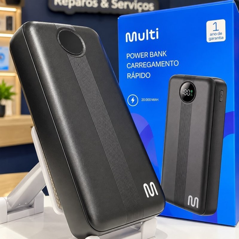 Carregador Portátil Powerbank Display 20000mah Multi