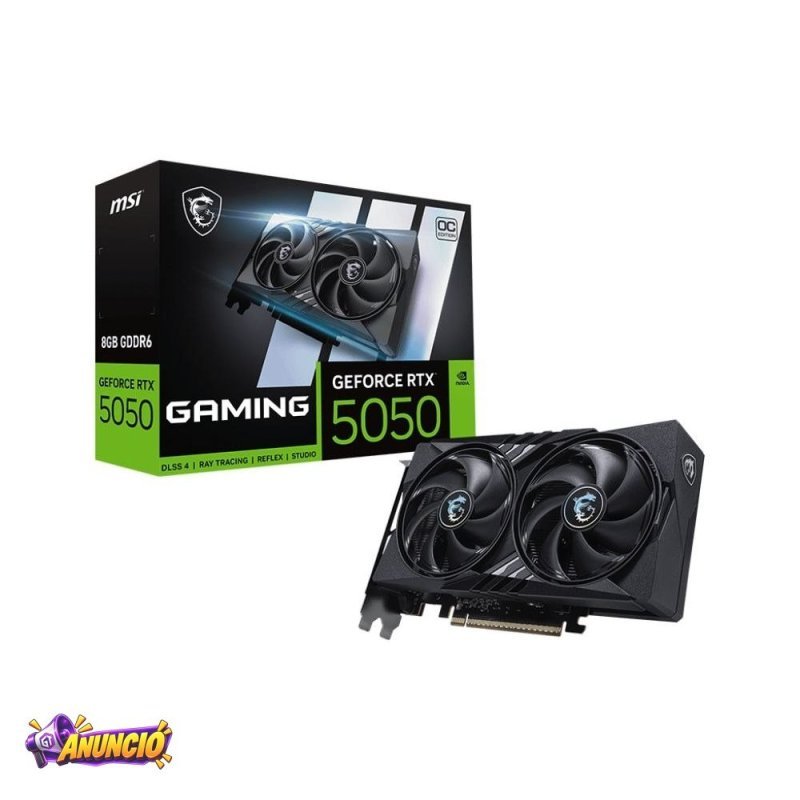 Placa de Vídeo MSI NVIDIA GeForce RTX 5050 GAMING OC 8GB 912-V538-009