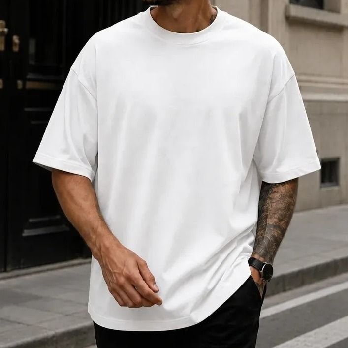 Camiseta Oversized Masculina 100% Algodão (P ao GG)