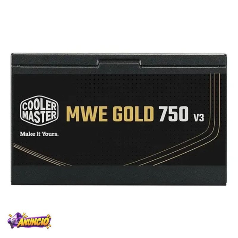 Fonte Cooler Master ATX 3.1 750W MWE Gold 750 V3 PFC Ativo 80 Plus Gold Sem/Cabo
