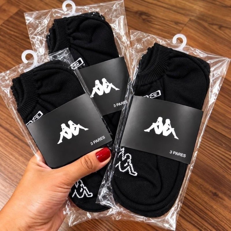 Kit com 9 Pares de Meias Kappa Sapatilha