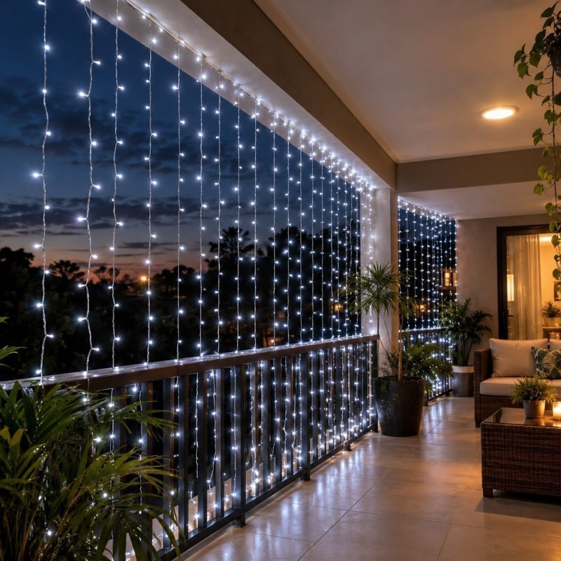 Pisca Cortina 300 Leds 3x3m Usb Ip44 8 Modos Iluminação