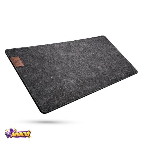 ELG, Mousepad Desk Mat MPEXL-DG, Feltro Premium, Porta-copo em Courino, 900x400x3mm