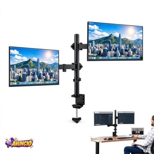 Suporte Braço Duplo Monitor Articulado 13-32" Carga 8kg por Braço