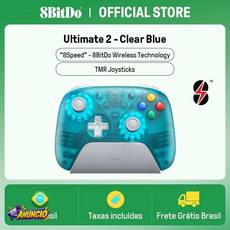 Controle Sem Fio 8BitDo Ultimate 2 para PC e Android