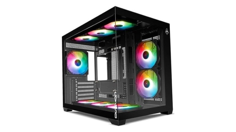Gabinete Gamer Mancer Cv450, Mini-Tower, Lateral de Vidro, Com 9 Fans, Preto, Mcr-Cv4509f-Bk