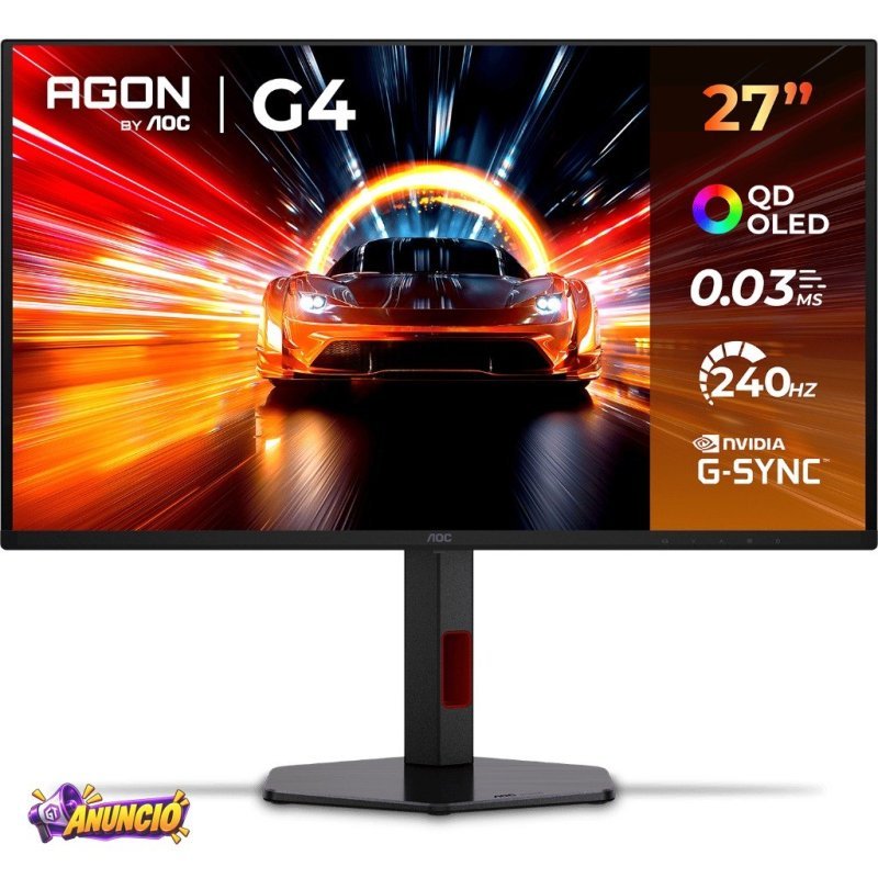 Monitor Gamer AOC AGON 27" OLED QHD 240Hz, 0.03ms - Q27G4ZDR