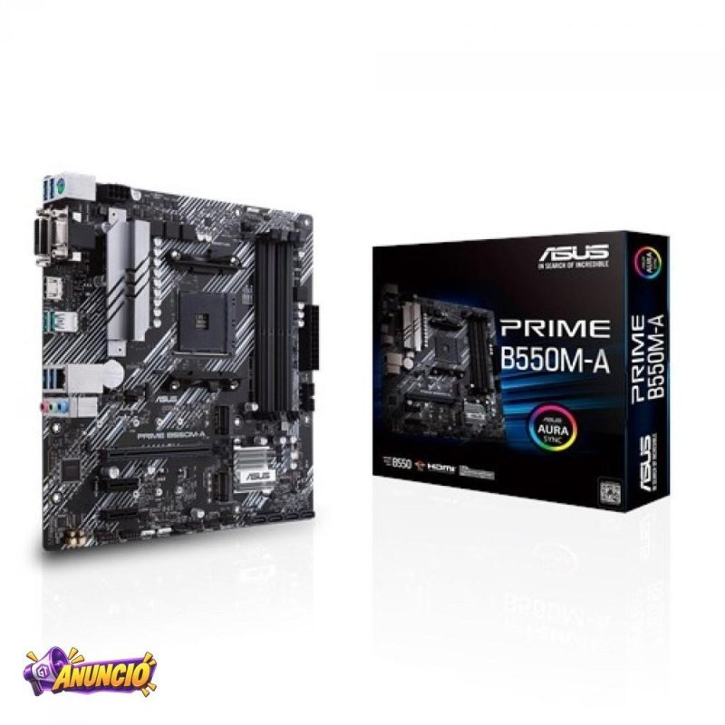Placa Mãe Asus Prime B550M-A, Chipset B550, AMD AM4, mATX, DDR4, 90MB14I0-M0EAY0