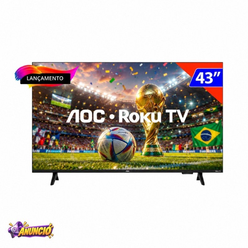 Tv Smart 43 Polegadas Aoc Roku Hd Wi-fi 43s5155/78g