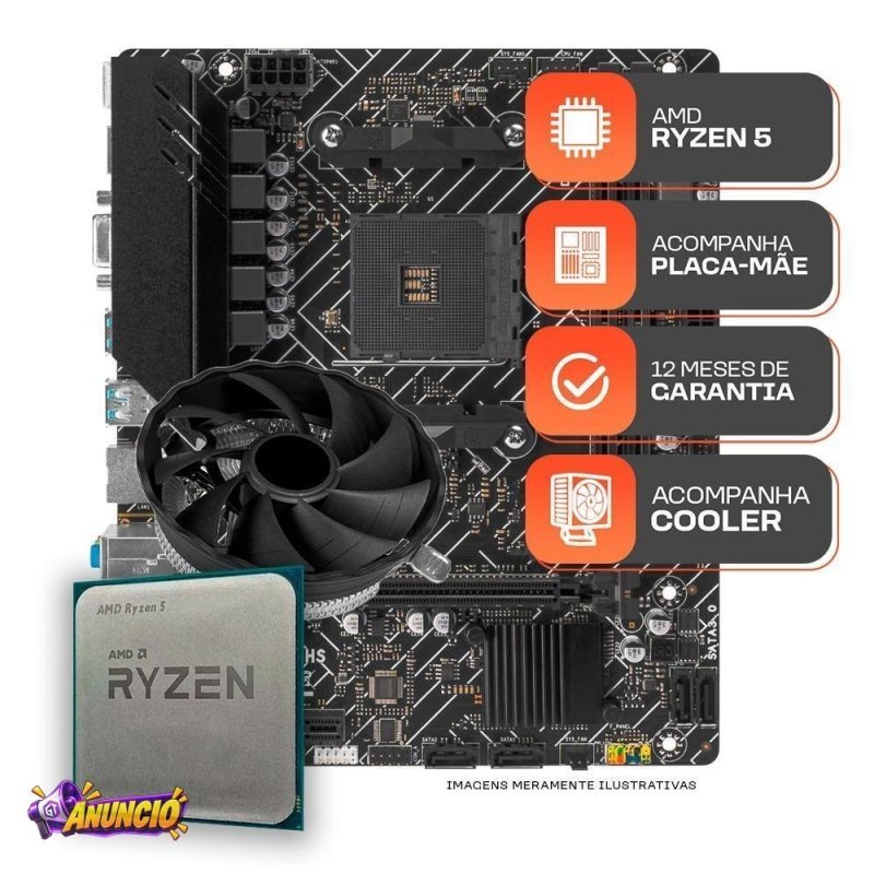 Kit Upgrade Gamer, AMD Ryzen 5 3400G, A520M