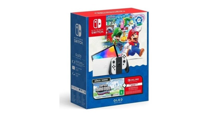 Console Nintendo Switch Oled + Super Mario Bros. Wonder