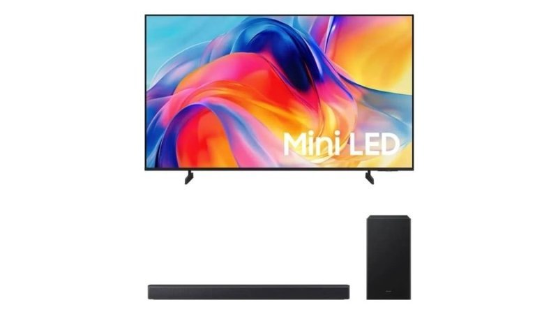 Samsung Smart Tv 65 Miniled 4k M75h + Soundbar Samsung B-series Hw-b450f