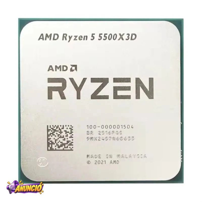 AMD Ryzen 5 5500X3D, 4.0GHz Max Turbo, Cache 96 MB, AM4, (Novo S/Box)