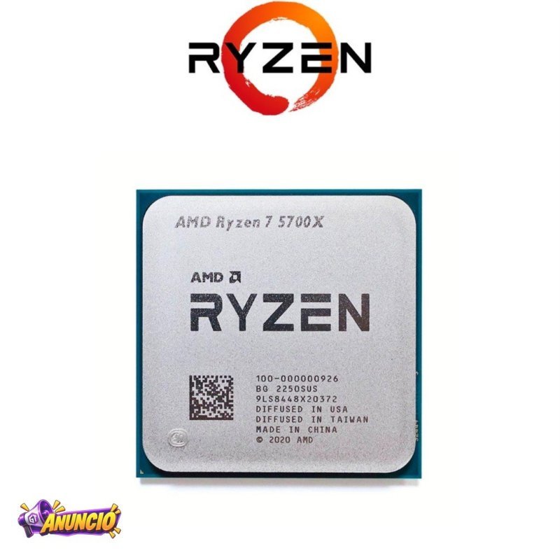 Processador Ryzen 7 5700x 3.4ghz (4.6ghz Max) - Novo S/Box