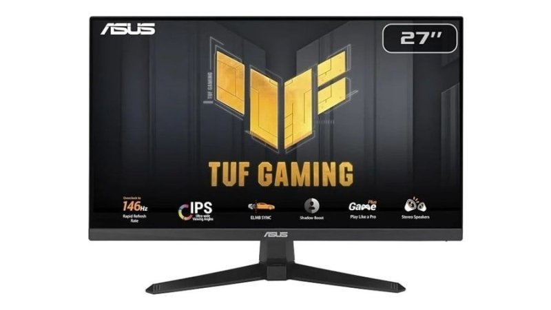 Monitor Gamer Asus Tuf Gaming, 27", Ips, Full Hd, 146Hz, 1ms, FreeSync, Hdr10, Hdmi, DisplayPort, Preto Vg279qe5a