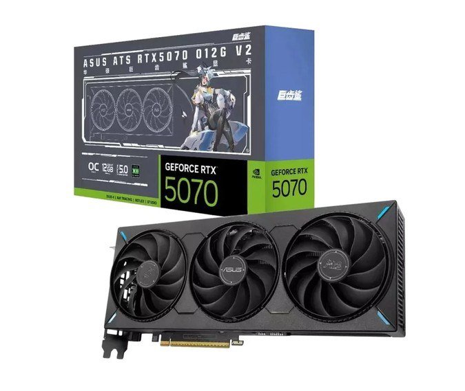 Placa de Vídeo ASUS RTX 5070 ATS OC V2 NVIDIA de 12GB