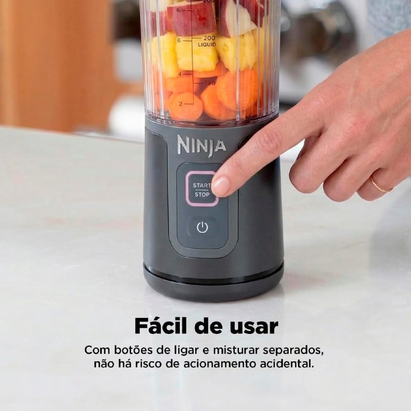 Liquidificador Portátil Ninja, Blast, Sem Fio, Bivolt