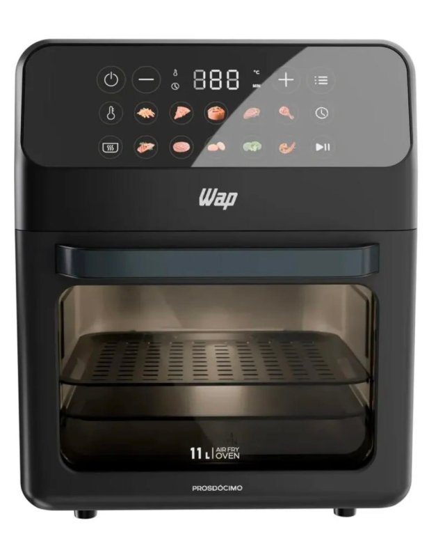 Air Fryer Oven 11 Litros Wap Waod4 Grey Stone Painel Digital 11 Funções 127V