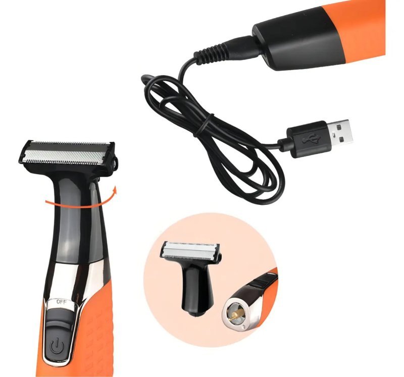 Barbeador Elétrico Kemei à Prova d'Água