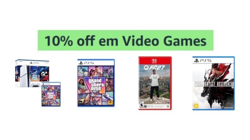 10% off em Vídeo Games
