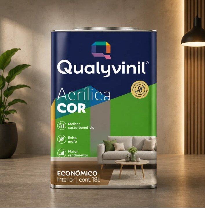 Tinta Acrilica Nova Cores Fosco Mais Econômica
