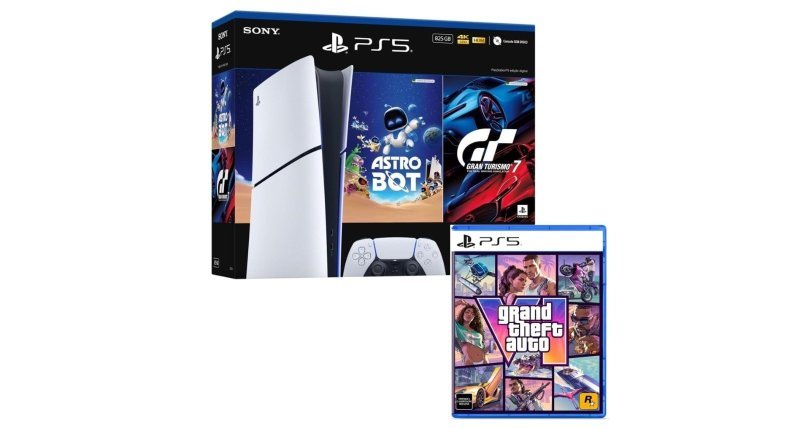 PS5 SLIM DIGITAL + GT7 + ASTRO BOT + GTA VI