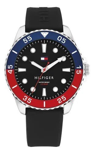 Relógio Tommy Hilfiger Masculino Borracha Preto 1792201 Preto