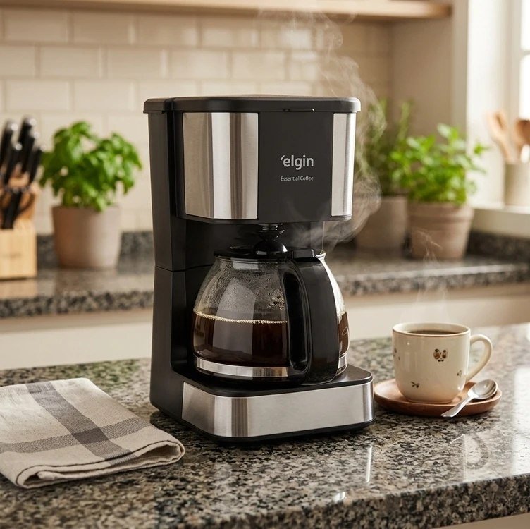 Cafeteira elétrica Essential Coffe – 19 xícaras jarra de vidro Elgin