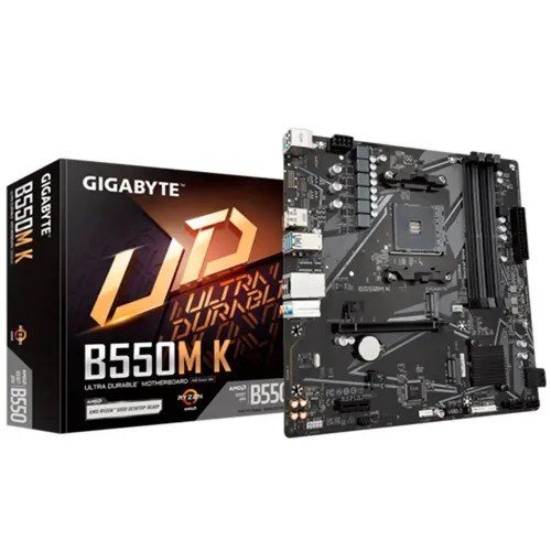Placa-Mãe Gigabyte B550M K para AMD Ryzen, DDR4 e Socket AM4