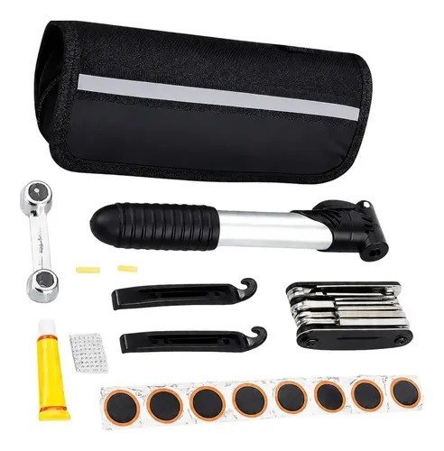 Kit Ferramenta Bicicleta Bolsa Chaves Bike C/ Reparo Remendo