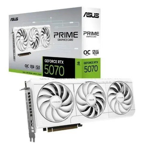 Placa De Vídeo Asus Prime Rtx 5070 Oc 12g White 12GB Gddr7