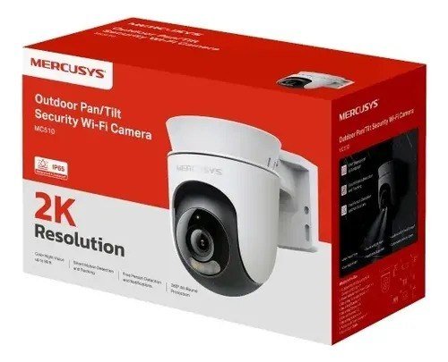 Mercusys Mc510 Camera De Seguranca Wi Fi Externa 2k 3mp Rotacao 360 Visao Noturna Colorida Deteccao De Pessoas E Rastrea