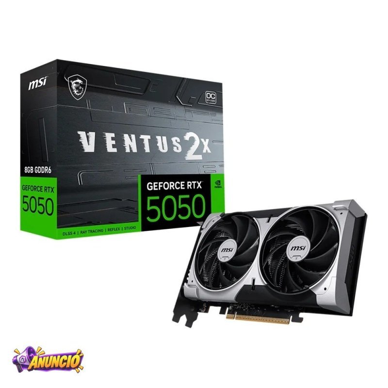 Placa De Video Msi Geforce RTX 5050 8GB Gddr6 128Bits Ventus 2X Oc 912 V538