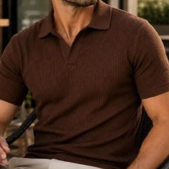 Kit com 3 Camisas Polo Canelada Gola Italiana