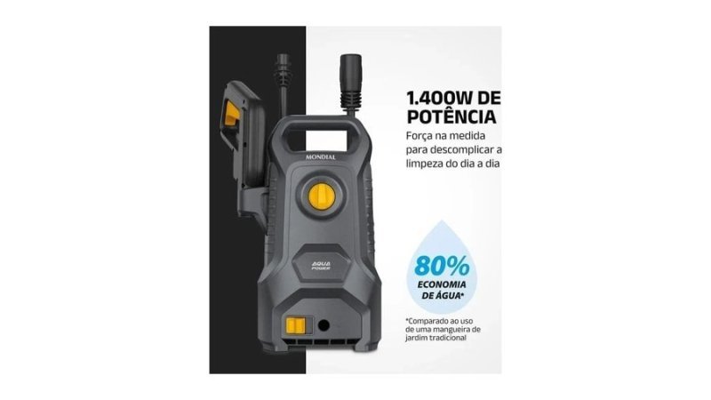 Lavadora De Alta Pressão Aqua Power Mondial Preto 1400w Lap-04-gy
