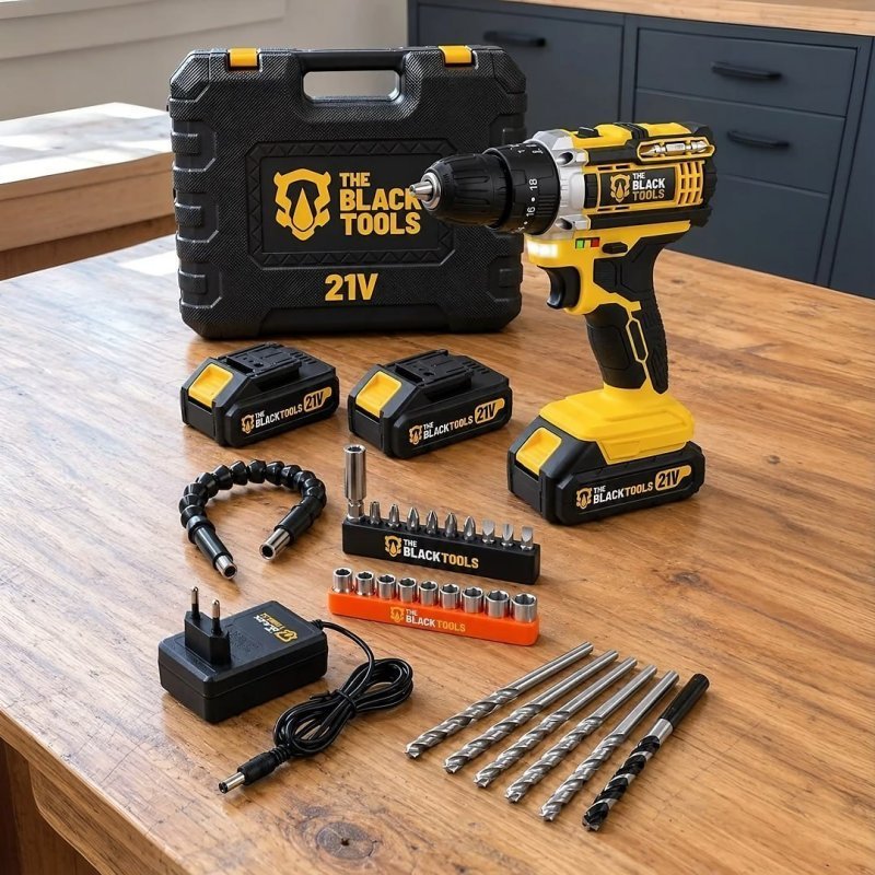 Parafusadeira Furadeira De Impacto The Black Tools TB-21PX