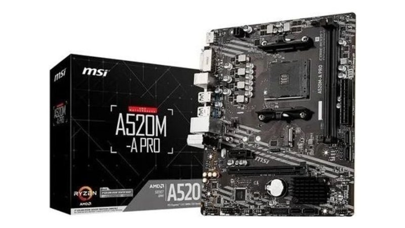 Placa-mãe MSI A520m-a Pro Am4 Matx DDR4 Preto