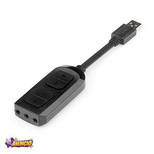 Redragon Placa de Som Externa Circe HA100 USB Estéreo c/ Controle de Volume Compatível c/ PC e PS4 Preto