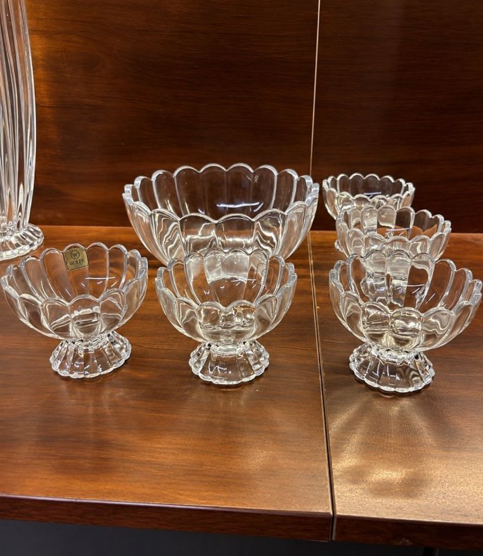 WOLFF - Conjunto 7 Peças Bowl com 6 Taças para Sobremesa Geneva 1,1L/125ml
