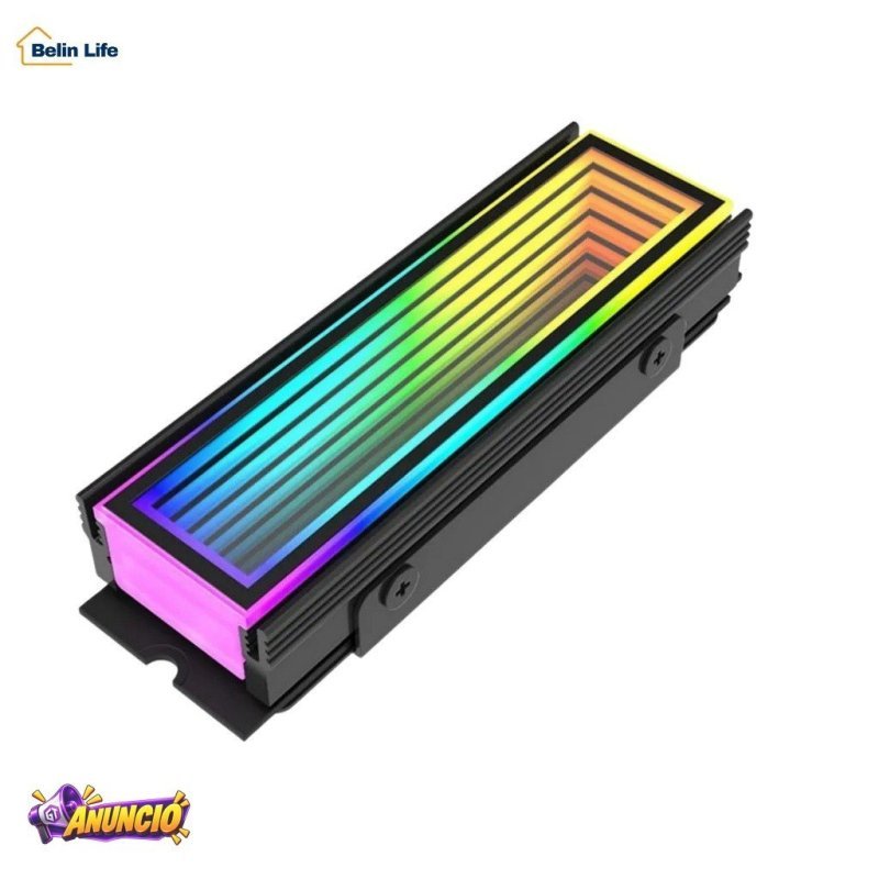 Dissipador SSD M.2 2280 NVMe Delta-CN510 ARGB 5V 3 Pinos Aura Sync